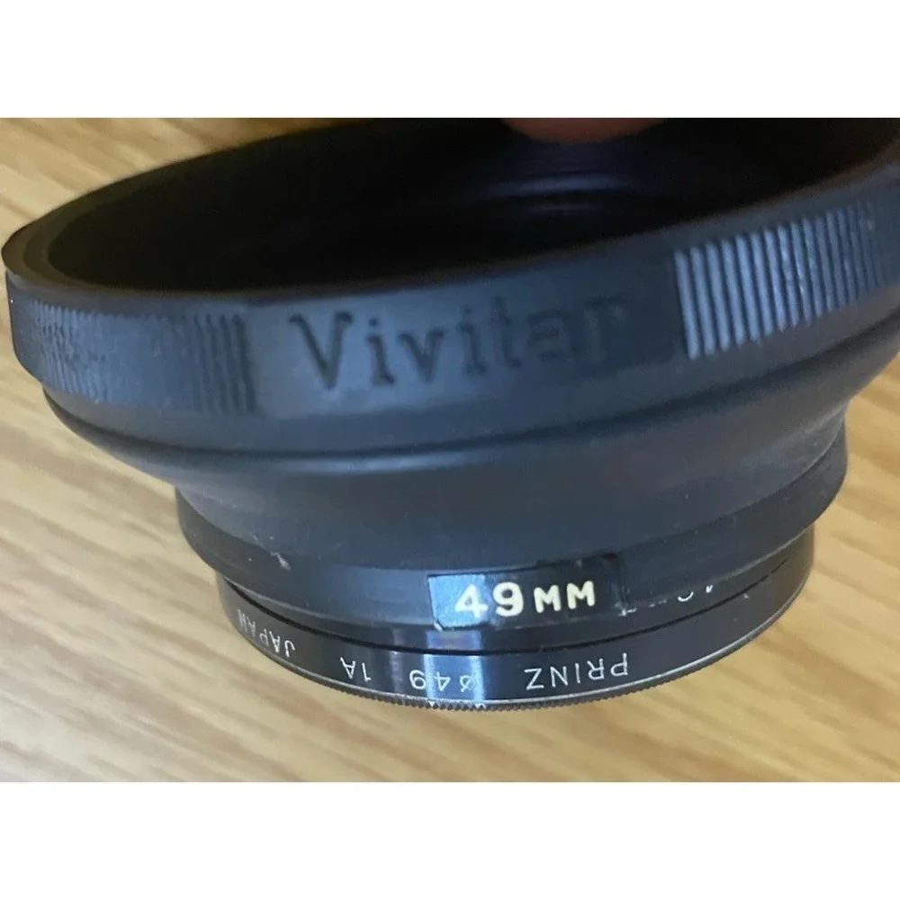 Vivitar 49mm Collapsible Lens Hood Folding Soft Rubber Threaded‎ Baffled Japan